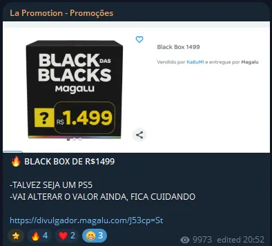 Nosso aviso no grupo
